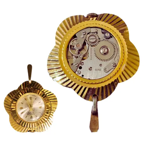 [Vintage pendant watch (MM)] Amila De Luxe 'The Flower' Pendant Watch